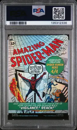 2025 MTG Marvel Spider-Man #0232 Peter Parker Comic Foil PSA CGC 10 Gem Mint - Image 2