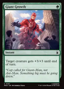 MTG Magic MSH Marvel Super Heroes - 1x EN NM 0167 C Giant Growth - Image 1