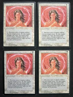 MAGIC~CIRCOLO DI PROTEZIONE: ROSSO~4X~FBB~FOREIGN BLACK BORDERED~1 EDIZIONE~LP - Image 1
