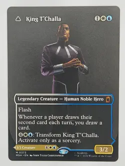 MTG Marvel Super Heroes MSH 373 King T'Challa (Borderless) - Image 1