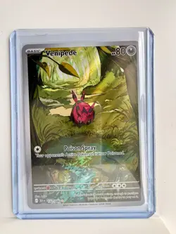 NM 2025 Scarlet & Violet Black Bolt Venipede Illustration Rare #132/086 - Image 1