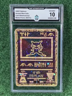 Ancient Mew GEM MINT 10 2000 Pokemon Movie Promo English International WOTC Holo - Image 1