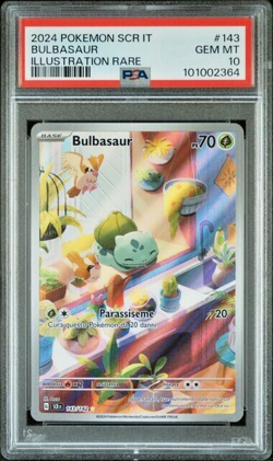 Pokemon PSA 10 Bulbasaur #143 Illustration Rare Corona Astrale 2024 Italiano - Image 2
