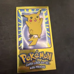 1999 Topps Trading Cards Pokemon 1 of 5 JUMBO PIKACHU CHROME Holo Rare Vintage - Image 1