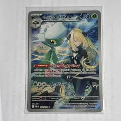Pokemon TCG Destined Rivals Cynthia’s Roserade 184/182 Illustration Rare - Image 1