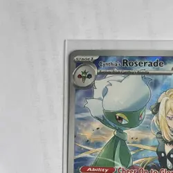 Pokemon TCG Destined Rivals Cynthia’s Roserade 184/182 Illustration Rare - Image 3