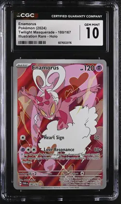 ENAMORUS 180/167 ILLUSTRATION RARE HOLO POKEMON CGC 10 GEM MINT - Image 1