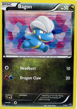 Pokemon TCG Bagon Dragon Vault 6/20 Holo Rare NM/M Rock Head Holofoil - Image 1