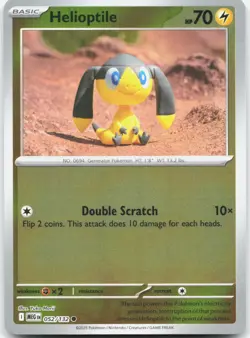 Helioptile 052/132 Common Mega Evolution Pokemon Reverse Holo Near Mint - Image 1