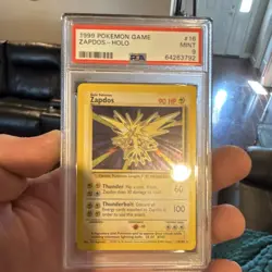 Pokemon TCG Zapdos 016/102 Base Set Holo Rare Unlimited 1999 ENG PSA 9 - Image 1