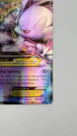 2015 Pokemon M Mewtwo EX 64/162 Ultra Rare Full Art Holo XY BREAKthrough LP - Image 3