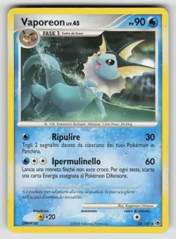 Vaporeon 34/100 Rare Majestic Dawn Pokemon Heavily Played - Image 1