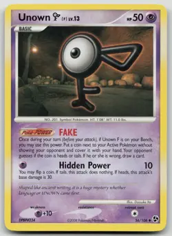 Pokemon Unown [F] Uncommon Great Encounters 56/106 LP - Image 1