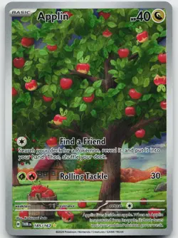 Applin 185/167 Illustration Rare Twilight Masquerade Pokemon Holo Near Mint - Image 1