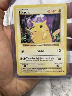 Pokemon Wizards of the Coast Base Set Pikachu 58/102 Shadowless Yellow Cheeks MP - Image 3