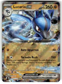 Lucario ex 051/131 Holo Double Rare Prismatic Evolutions Pokemon NM - Image 1