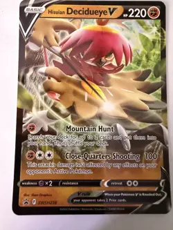 Pokemon - Hisuian Decidueye V - Black Star Promo - Regular - SWSH238/307 - NM - Image 1