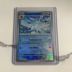 Glaceon (Master Ball Pattern) 025/131 Sv: Prismatic Evolutions Rare Holo English - Image 1