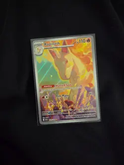 POKEMON RAPIDASH 189/182 ILLUSTRATION RARE DESTINED RIVALS SV10 NM w/BONUS CARD - Image 1