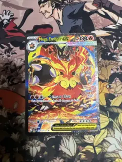 Pokemon TCG Mega Emboar EX 273/217 Secret Rare Full Art Holo - Image 2