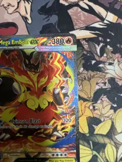 Pokemon TCG Mega Emboar EX 273/217 Secret Rare Full Art Holo - Image 4