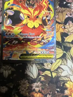 Pokemon TCG Mega Emboar EX 273/217 Secret Rare Full Art Holo - Image 5
