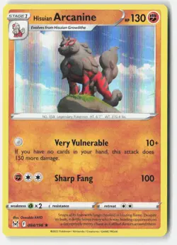 Hisuian Arcanine 84/196 Rare Deck Exclusives Pokemon Near Mint - Image 1