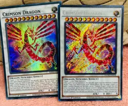 X2Yu-Gi-Oh Crimson Dragon DUNE-EN038 Secret Rare 1st Edition Near Mint Condition - Image 1