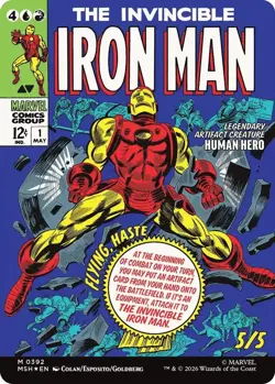 MTG Tony Stark // Iron Man Marvel's Spider-Man #392 Mythic Foil NM - Image 2