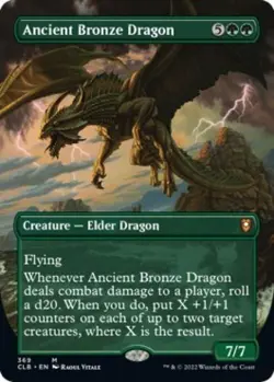 MTG English Ancient Bronze Dragon (Borderless) NM Foil - Image 1