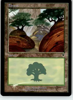 Forest (349) - Invasion - 349 - Foil MP Magic: The Gathering - Image 1