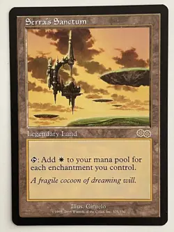 1998 Magic The Gathering - Urza's Saga - Serra's Sanctum - NM - Image 1