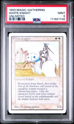 1993 MTG UNLIMITED WHITE KNIGHT PSA 9 - Image 1