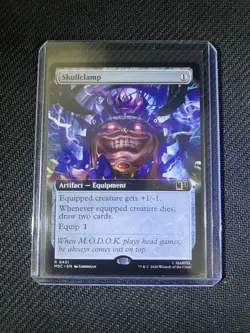 Skullclamp (Extended Art) Rare MTG Marvel Super Heroes Commander - Image 1