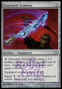 Ensouled Scimitar 1x FOIL 5DN MTG Fifth Dawn Uncommon MINT artifact - Image 1