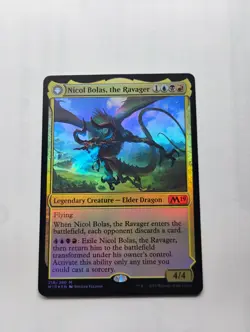 MTG Nicol Bolas, The Ravager M19 #218 Foil - Image 1