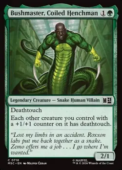 Bushmaster, Coiled Henchman Marvel Super Heroes Commander #716 Magic TCG - Image 1
