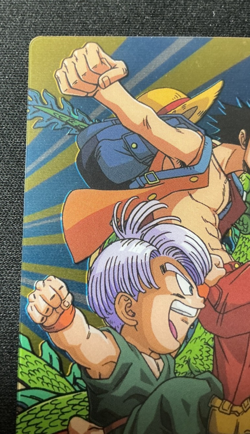 Dragon Ball x One Piece Jump Magazine 40th Anniversary Card Luffy Trunks - Image 2