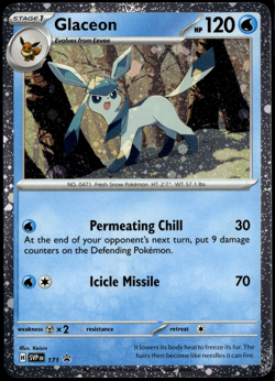 Glaceon SVP 171 SVP171 Cosmo Cosmos Holo Tech Promo English Pokemon Card (LP) - Image 1