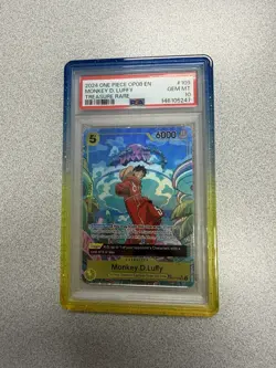 Bandai 2024 One Piece CCG Monkey D. Luffy Treasure Rare Foil EN OP07-109 PSA 10 - Image 1