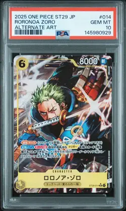 2025 ONE PIECE JAPANESE STARTER DECK ST29-EGGHEAD #014 RORONOA ZORO PSA 10 - Image 1