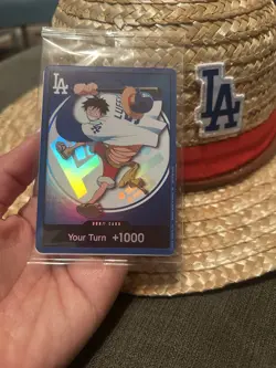 2026 Bondai Namco : One piece Monkey D luffy dodger card and sombrero - Image 2