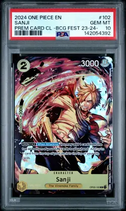 One Piece Card Collection -Bandai Card Games Fest 23-24 Edition- Sanji PSA 10 - Image 1