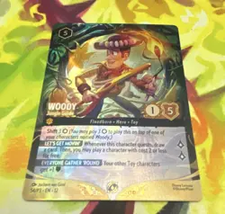 Disney Lorcana TCG Woody - Jungle Guide 54/P3 Foil Set Champ Promo - Image 1
