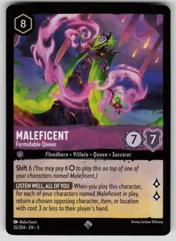 Maleficent - Formidable Queen Shimmering Skies 35/204 Disney Lorcana NM - Image 1