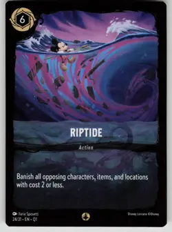 Riptide None Illumineer's Quest: Deep Trouble 24/31 Disney Lorcana NM - Image 1
