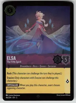 Elsa - The Fifth Spirit Cold Foil Shimmering Skies 48/204 Disney Lorcana NM - Image 1