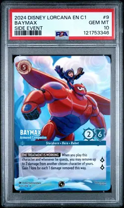 DISNEY LORCANA EN C1-LORCANA CHALLENGE PROMO BAYMAX - ARMORED COMPANION PSA 10 - Image 1