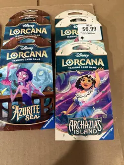 Lot of 14 Disney Lorcana Sleeved Booster Packs- Rise Of Floodborn, Whispers, Etc - Image 4