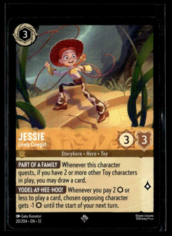 Disney Lorcana Wilds Unknown Jessie Lively Cowgirl Non Foil #20/204 - Image 1